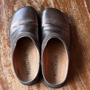 Stegmann Women's Brown Leather Mules